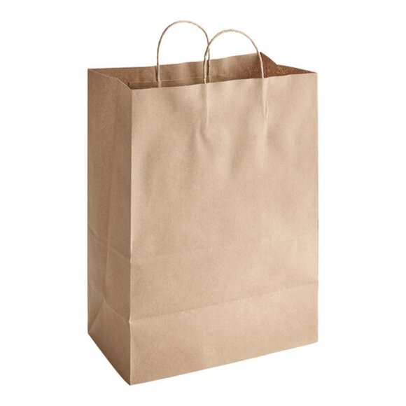 Greenii 100 Kraft Brown Paper With Handles Kraft 16 * 6 * 12 Party Gift Bags - Picture 1 of 7